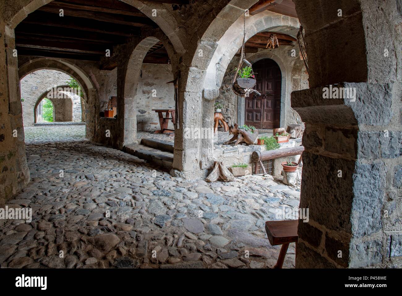 Camerata cornello ancien village médiéval en Italie Banque D'Images