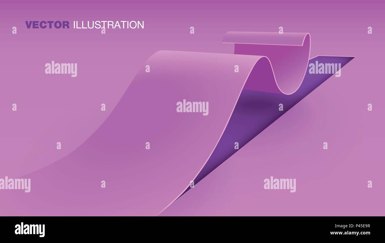 Couper la bande de ondulé 3d à partir de la parole. Vector background. Cette utilisation, par exemple, comme l'arrière-plan de la page d'atterrissage. Illustration de Vecteur