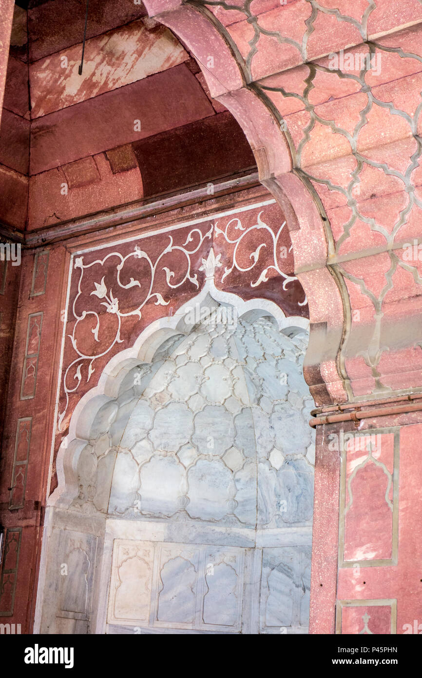 La mosquée Jama Masjid, Old Delhi, Delhi, Inde Banque D'Images