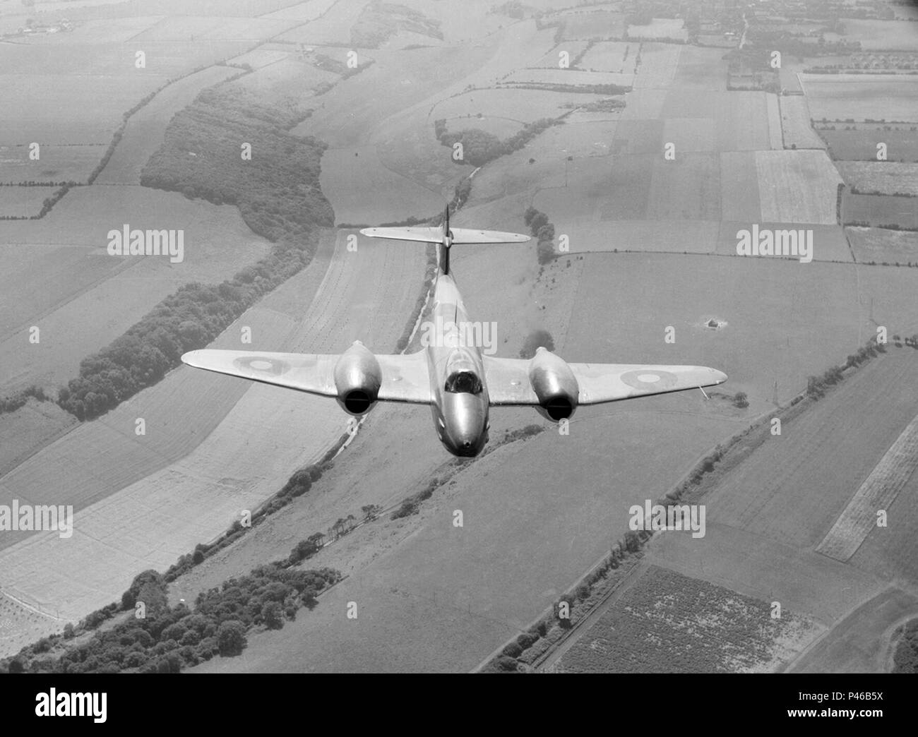 Gloster Meteor, premier chasseur à réaction britannique Banque D'Images