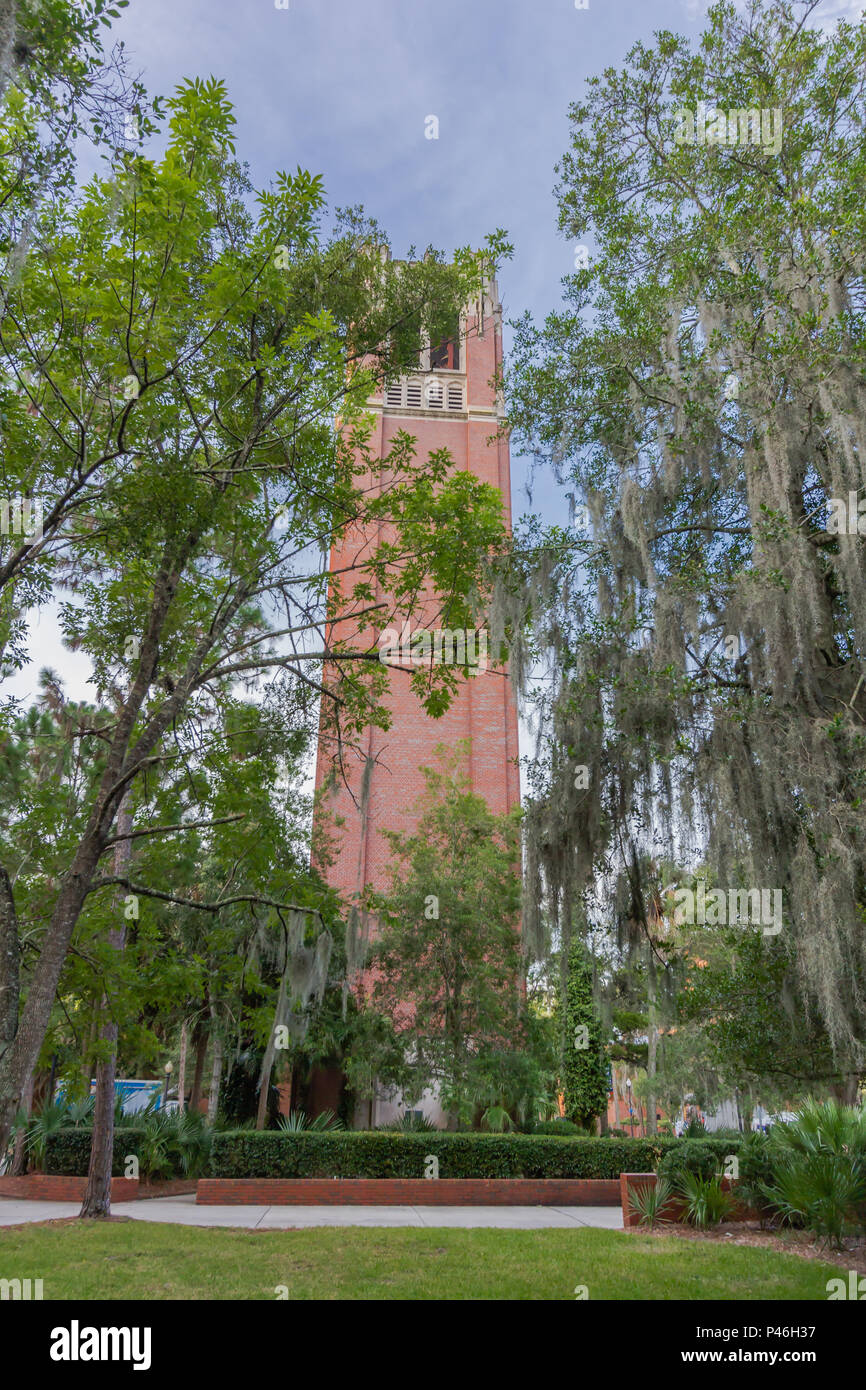 Tour du xve siècle à l'Université de Floride le 12 septembre 2016 à Gainesville, Floride. Banque D'Images
