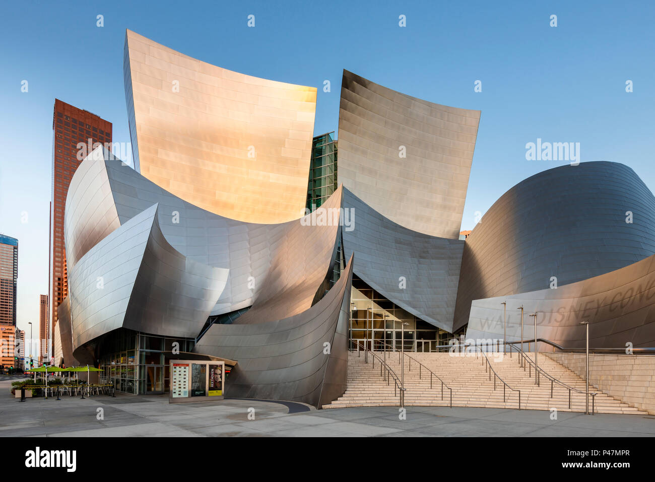 Disney Concert Hall, du centre-ville de Los Angeles, Californie, USA. Banque D'Images