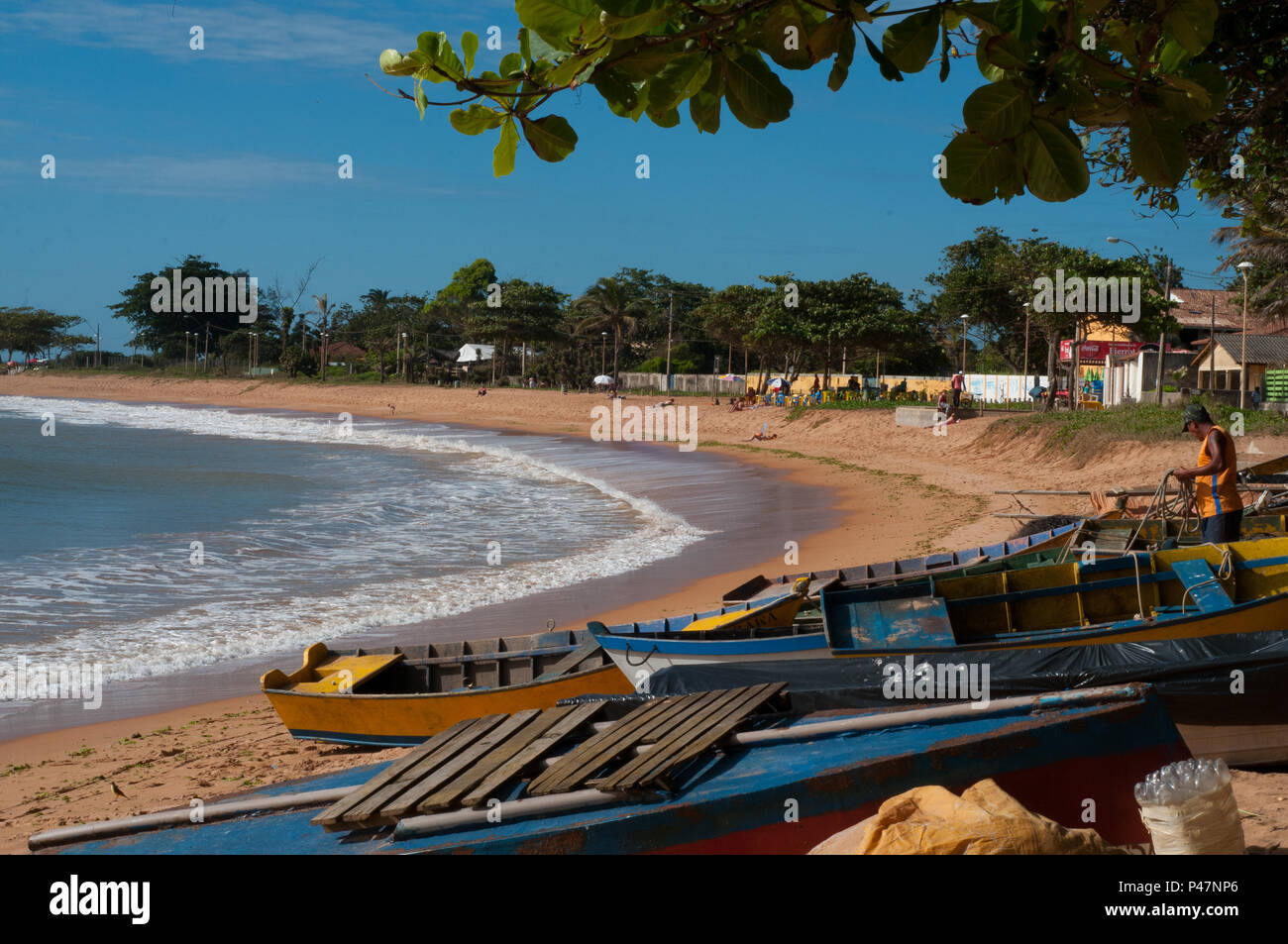 13/02/2015-Serra ES- Praia de Manguinhos- Imagens da Praia de Manguinhos , localizada pas Fernao da Serra.Foto Vinicius Moraes / Fotoarena. Banque D'Images