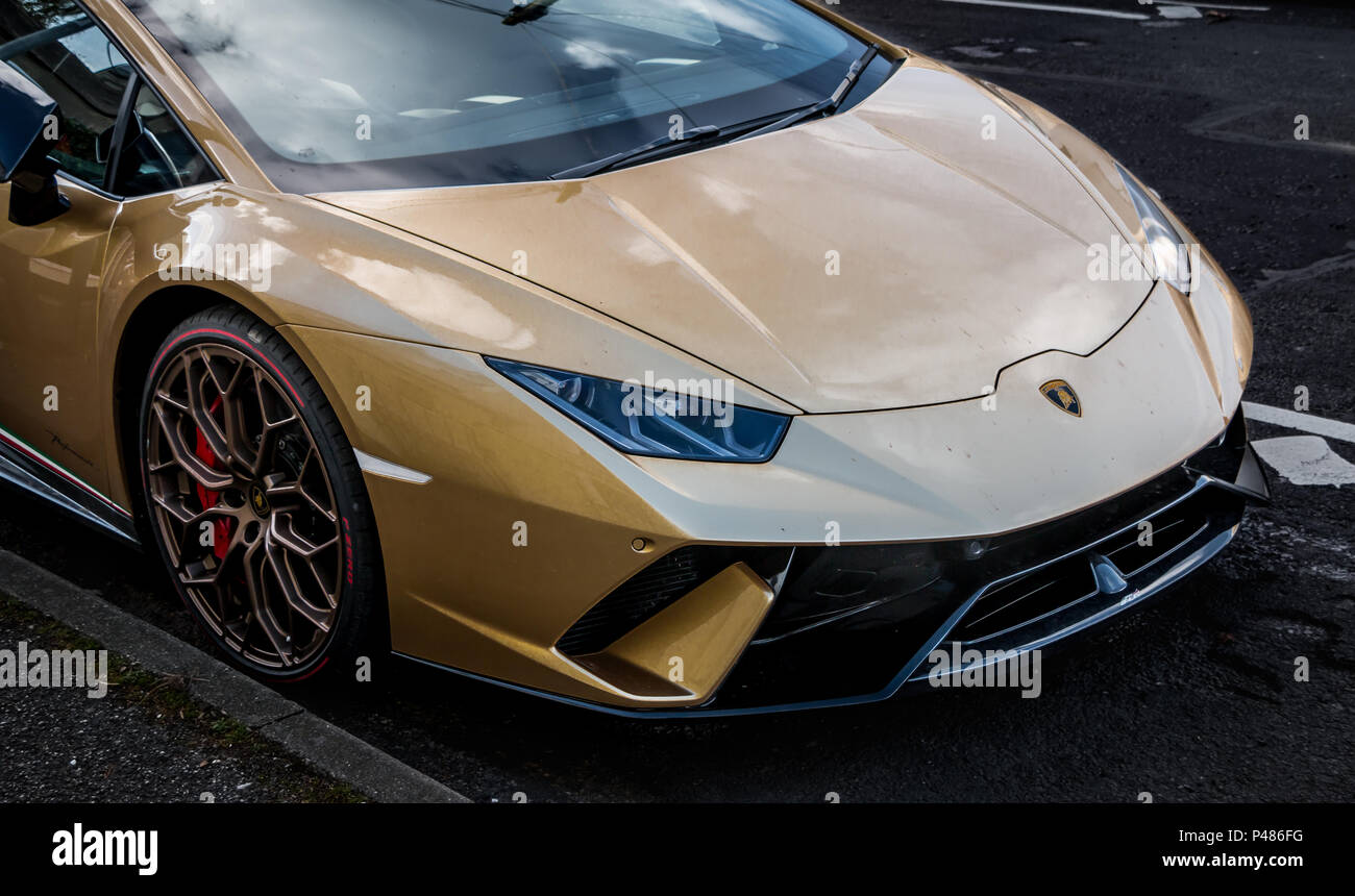 Ouragan Lamborghini Performante voiture super Banque D'Images