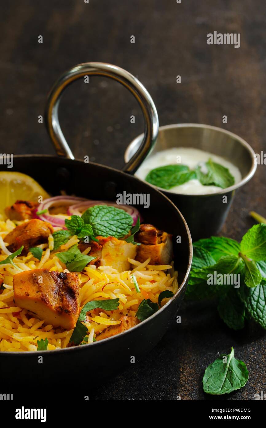 Saté de poulet Tikka fait maison Banque D'Images