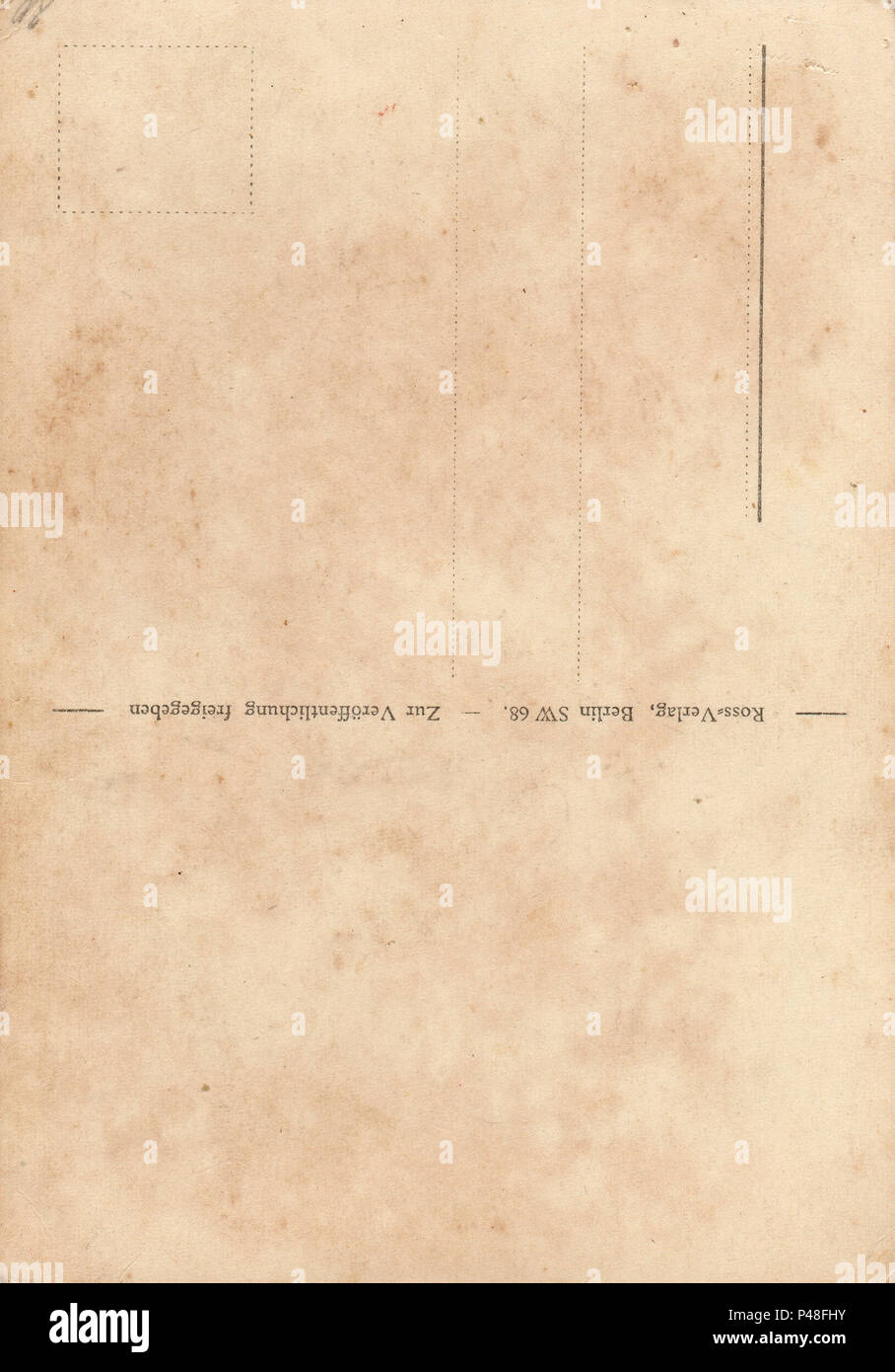 Dos de Carte Postale photo de Herman Goering Banque D'Images