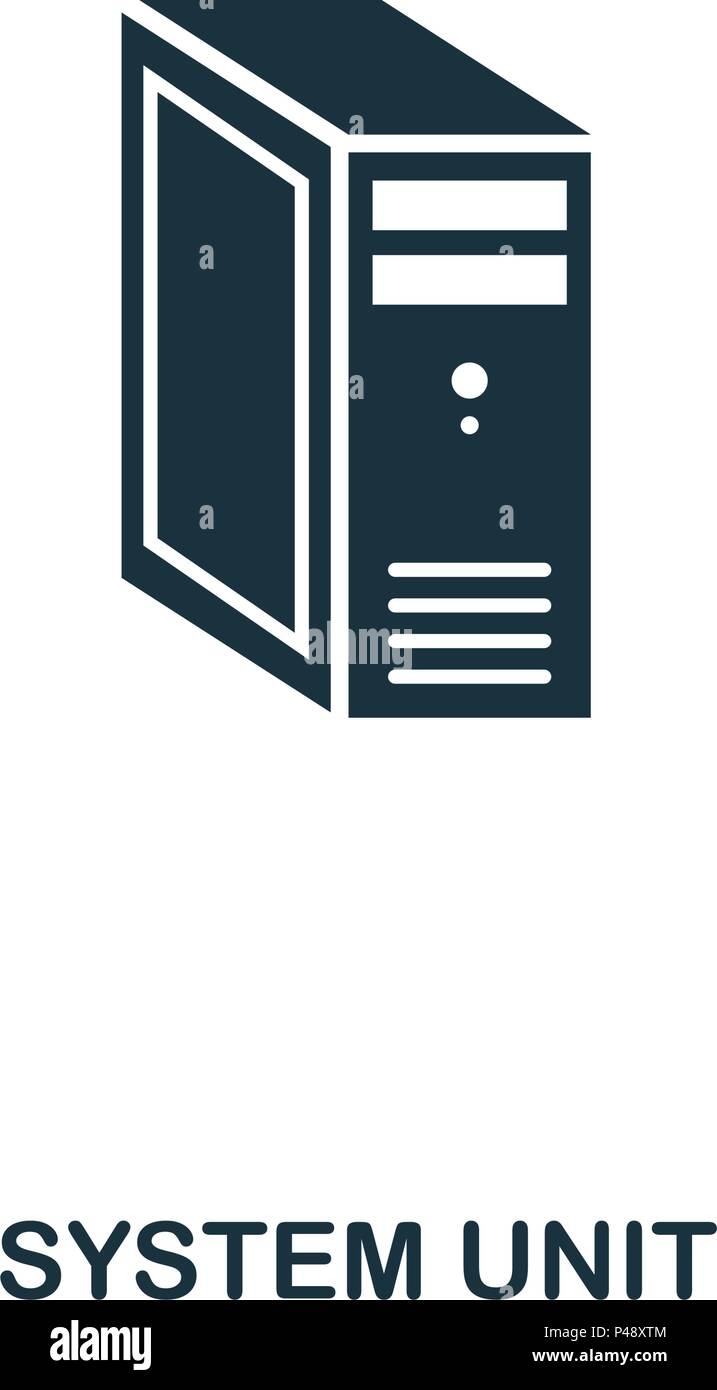 L'icône de l'unité de système. L'icône de style de ligne design. L'ASSURANCE-CHÔMAGE. Illustration de l'icône de l'unité de système. Les pictogrammes isolé sur blanc. Prêt à utiliser dans la conception de sites web, applications, logiciel, imprimer. Illustration de Vecteur