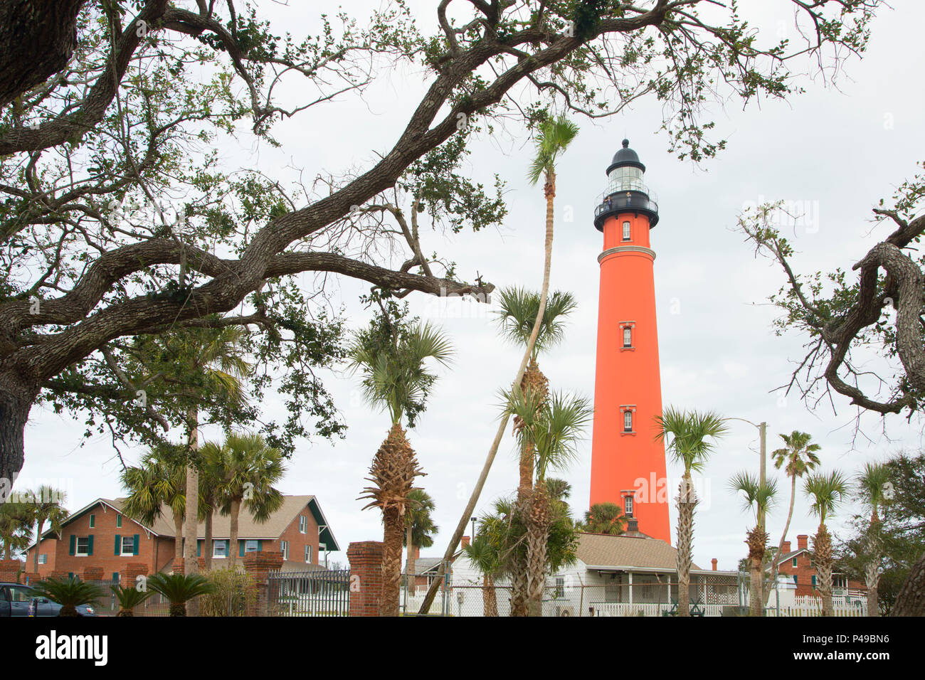 Ponce de Leon Inlet Lighthouse, Ponce de Leon Inlet Light Station Museum, Florida Banque D'Images