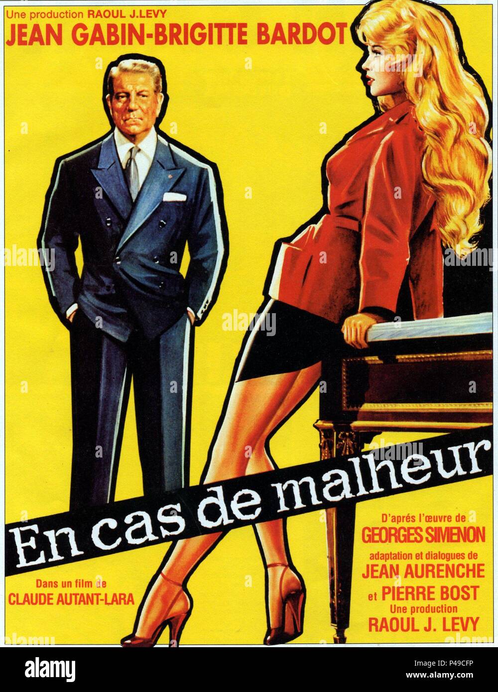 Titre original : EN CAS DE MALHEUR. Titre en anglais : L'Amour est ma profession. Film Réalisateur : CLAUDE AUTANT-LARA. Année : 1958. Credit : IENA PRODUCTIONS/UCIL INCOM/CEI / Album Banque D'Images