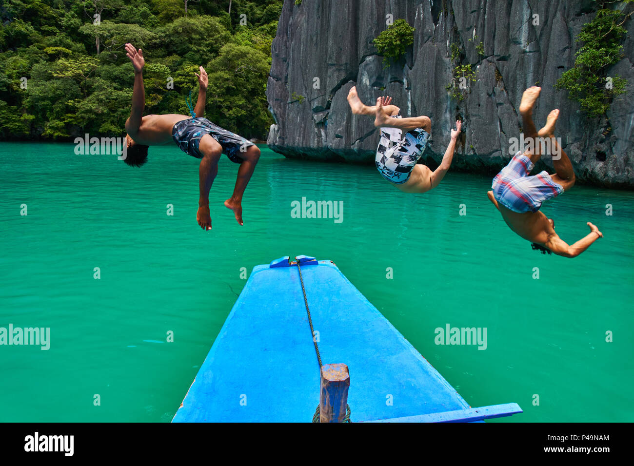 El Nido Palawan Island Hopping Philippines Banque D'Images
