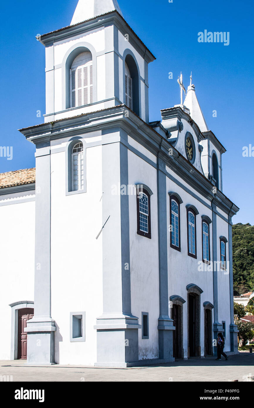 LAGUNA, SC - 15.08.2009 : CENTRO HISTÓRICO DE LAGUNA - Igreja Matriz Santo Antonio dos Anjos no centro histórico de Laguna. (Foto : Ricardo Ribas / Fotoarena) Banque D'Images