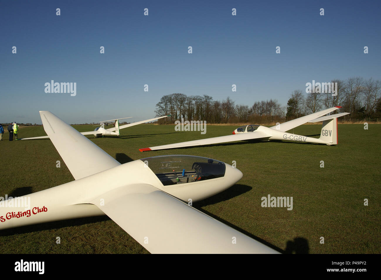Wolds Gliding Club, l'Aérodrome de Pocklington Banque D'Images