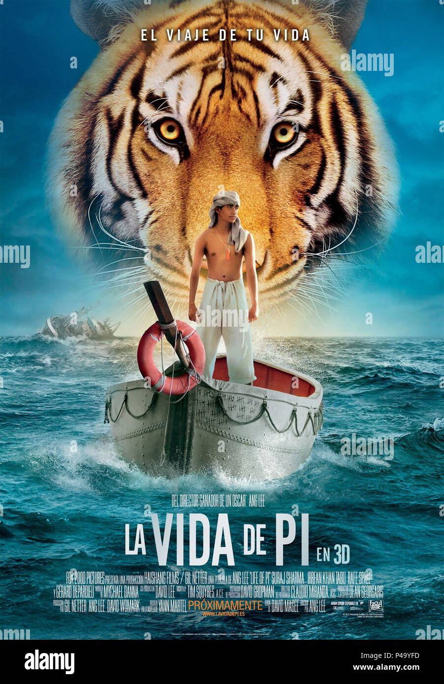 Titre original : LIFE OF PI. Titre en anglais : LIFE OF PI. Directeur de film : ANG LEE. Année : 2012. Credit : FOX 2000 PICTURES / Album Banque D'Images