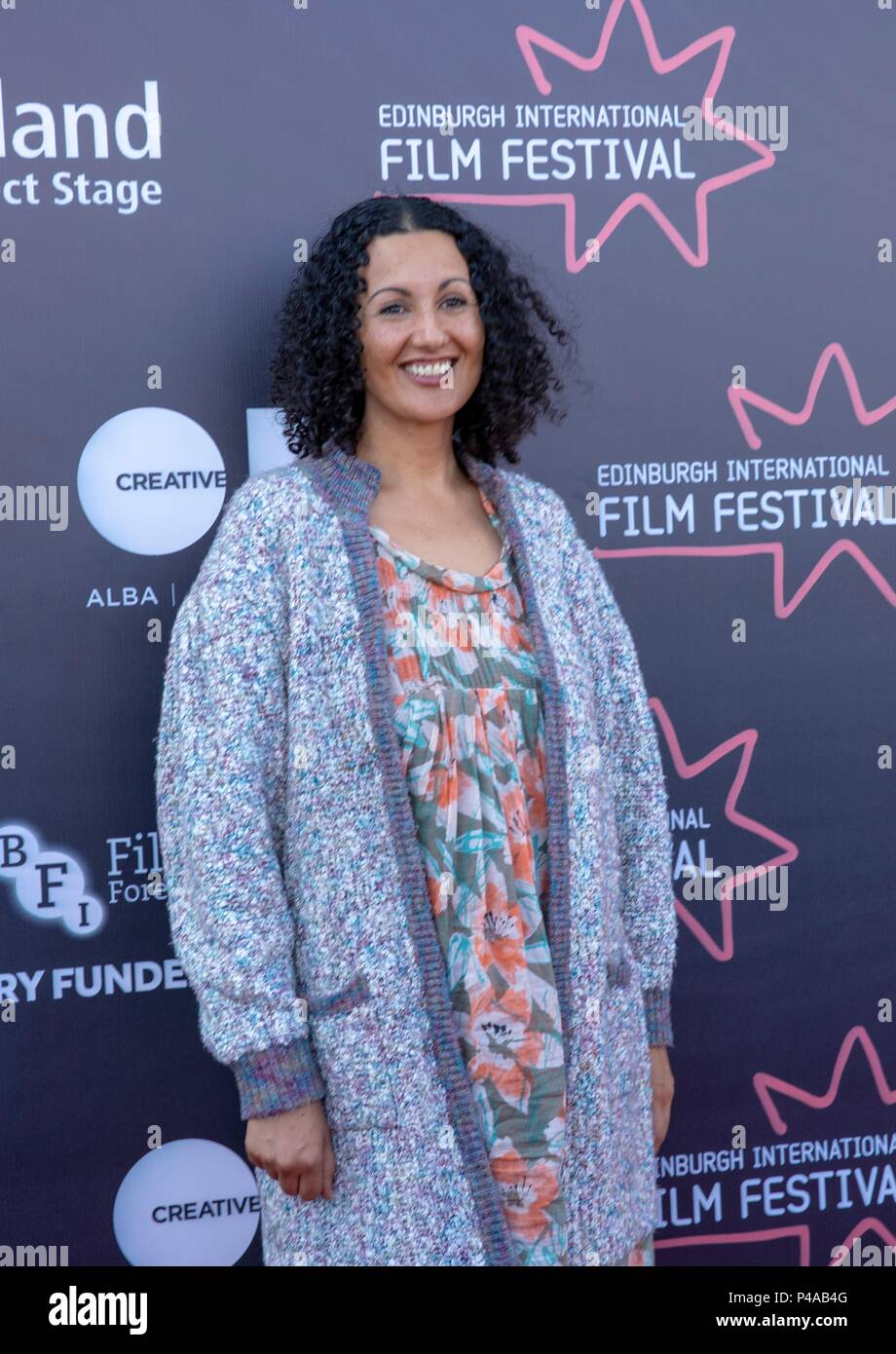 Edinburgh, Royaume-Uni. 21 juin 2018. Les juges photo-call au Edinburgh International Film Festival Photo : Miriam Balle, Critique de cinéma (courts-circuits) Jury : Crédit Dyson riche/Alamy Live News Banque D'Images