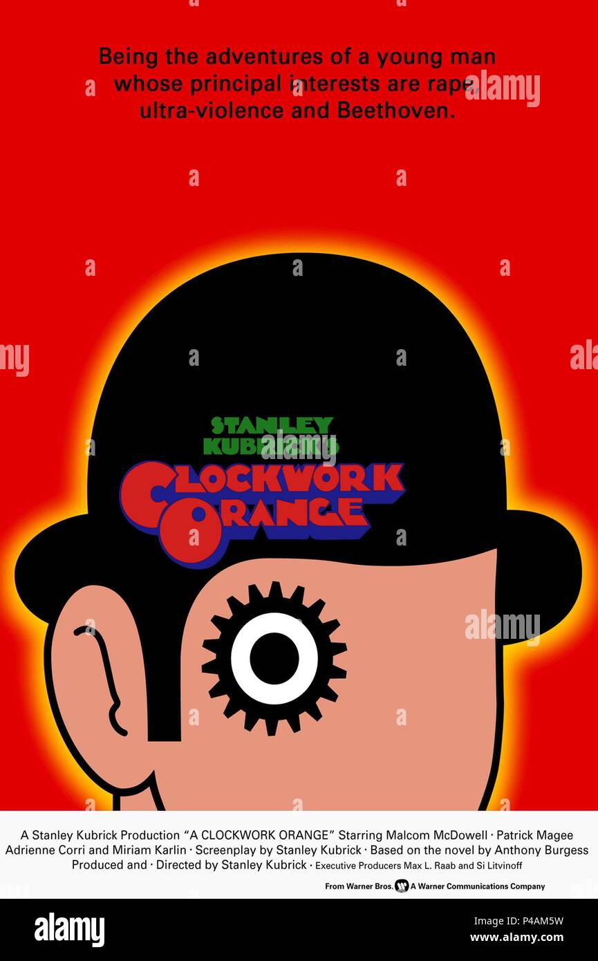 Titre original : A Clockwork Orange. Titre en anglais : Orange Mécanique.  Directeur de film : Stanley Kubrick. Année : 1971. Credit : WARNER BROS.  Album de photos Photo Stock - Alamy