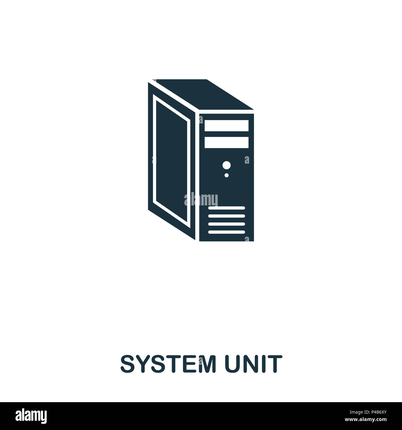 L'icône de l'unité de système. L'icône de style de ligne design. L'ASSURANCE-CHÔMAGE. Illustration de l'icône de l'unité de système. Les pictogrammes isolé sur blanc. Prêt à utiliser dans la conception de sites web, applications, logiciel, imprimer. Banque D'Images
