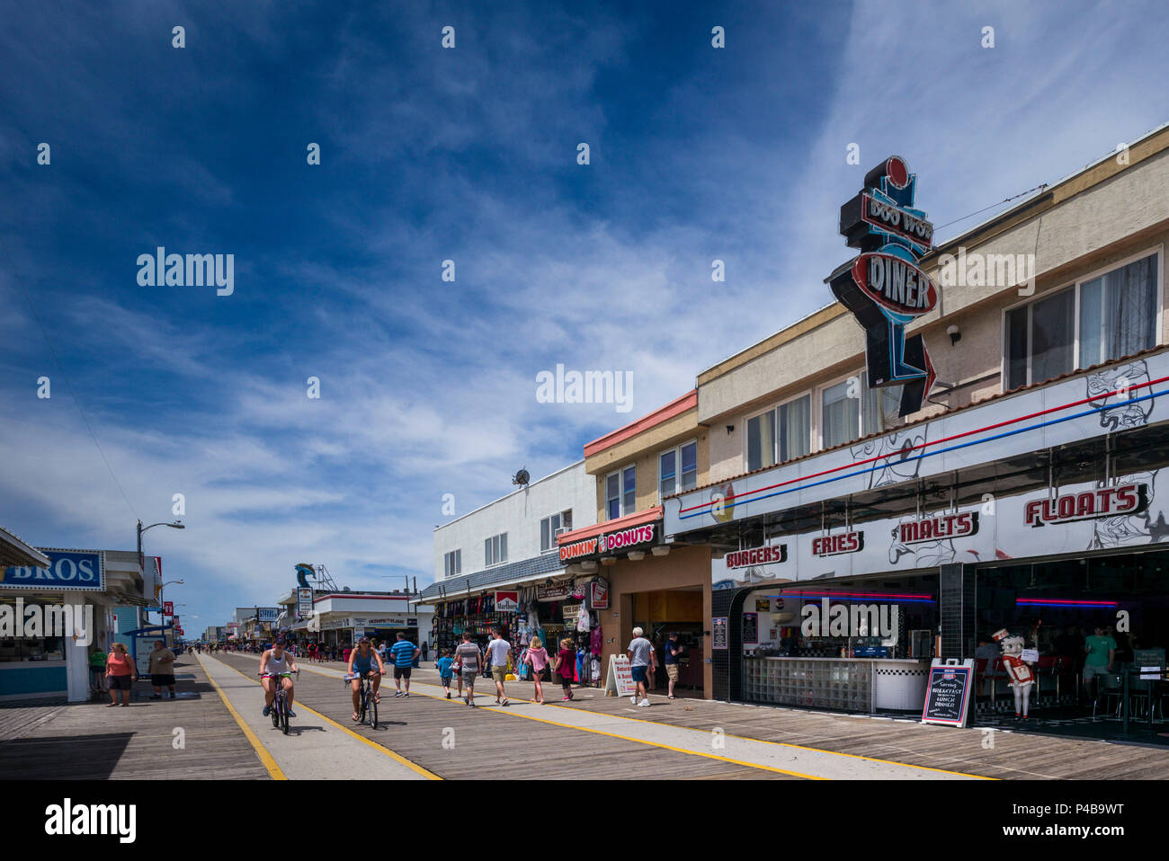 USA, New Jersey, le Jersey Shore, Wildwoods, Wildwoods Beach Boardwalk Banque D'Images
