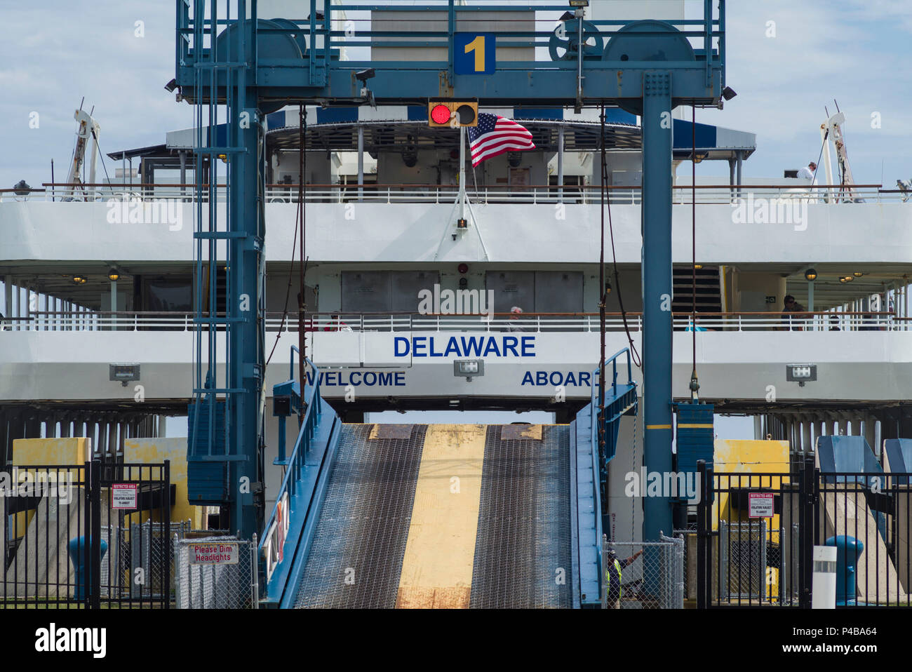 USA, Ohio, Lewes, à bord de la Lewes, de à Cape May, NJ ferry Banque D'Images