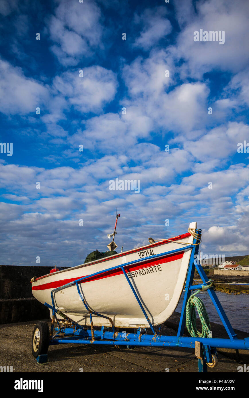 Le Portugal, Açores, l'île de Santa Maria, ANJOS, endroit où Christophe Colomb a frappé après avoir découvert le Nouveau Monde, Boat Harbour Banque D'Images