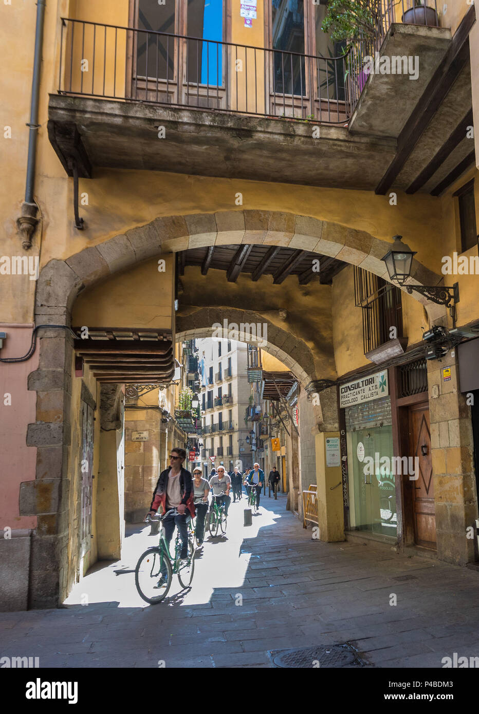 L'Espagne, la ville de Barcelone, Ciutat Vella, el rabal salon, Banque D'Images