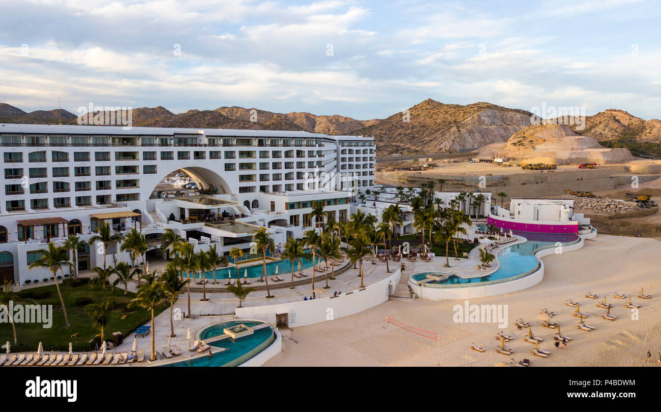 Vue aérienne de la côte de Cabo San Lucas sur la péninsule de Basse-Californie au nord du Mexique Banque D'Images