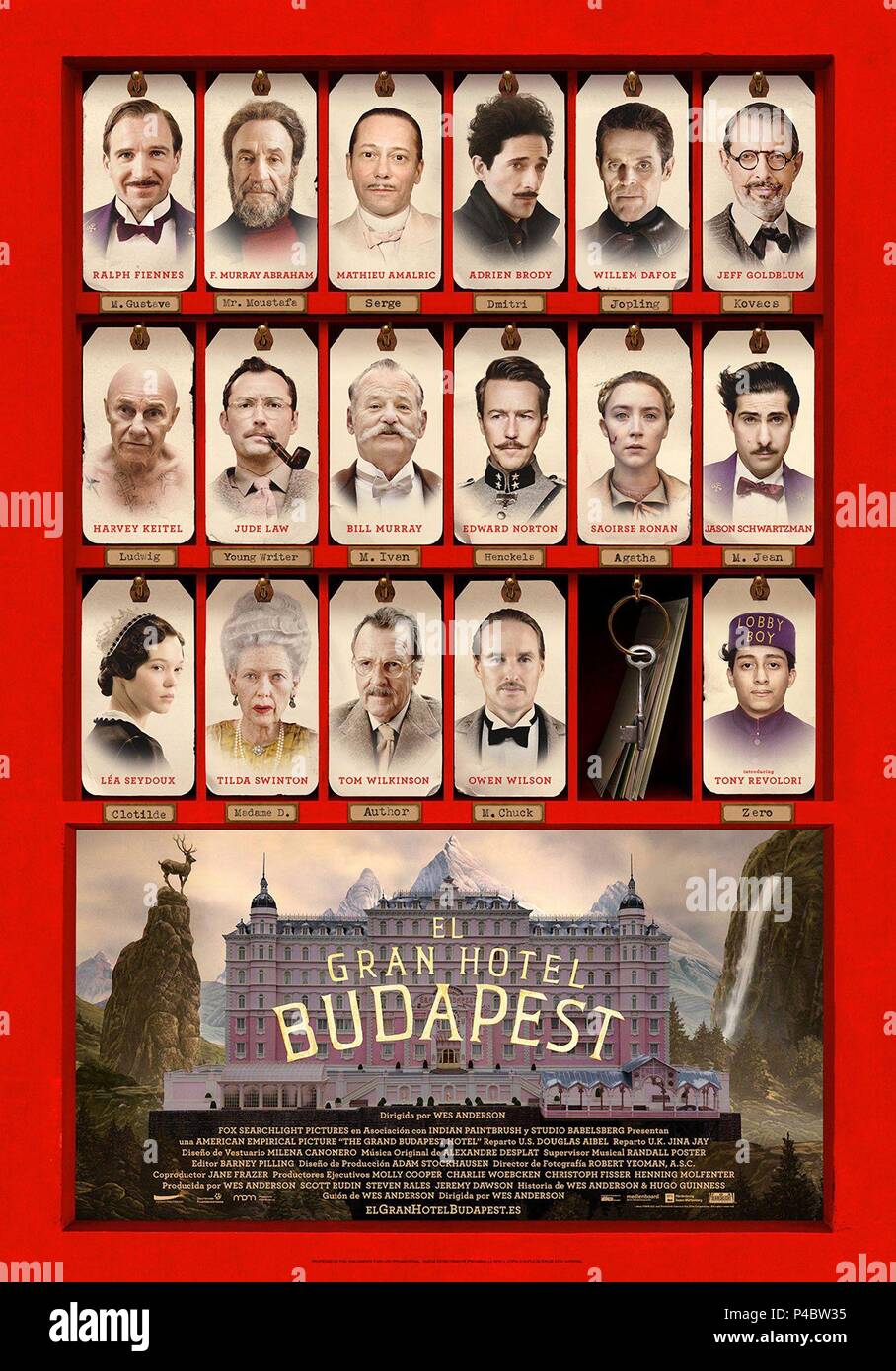 Titre Original The Grand Budapest Hotel Titre En Anglais The Grand Budapest Hotel Film Realisateur Wes Anderson Annee 14 Credit American Indian Paintbrush Empirique Images Scott Rudin Pr Album Photo Stock Alamy