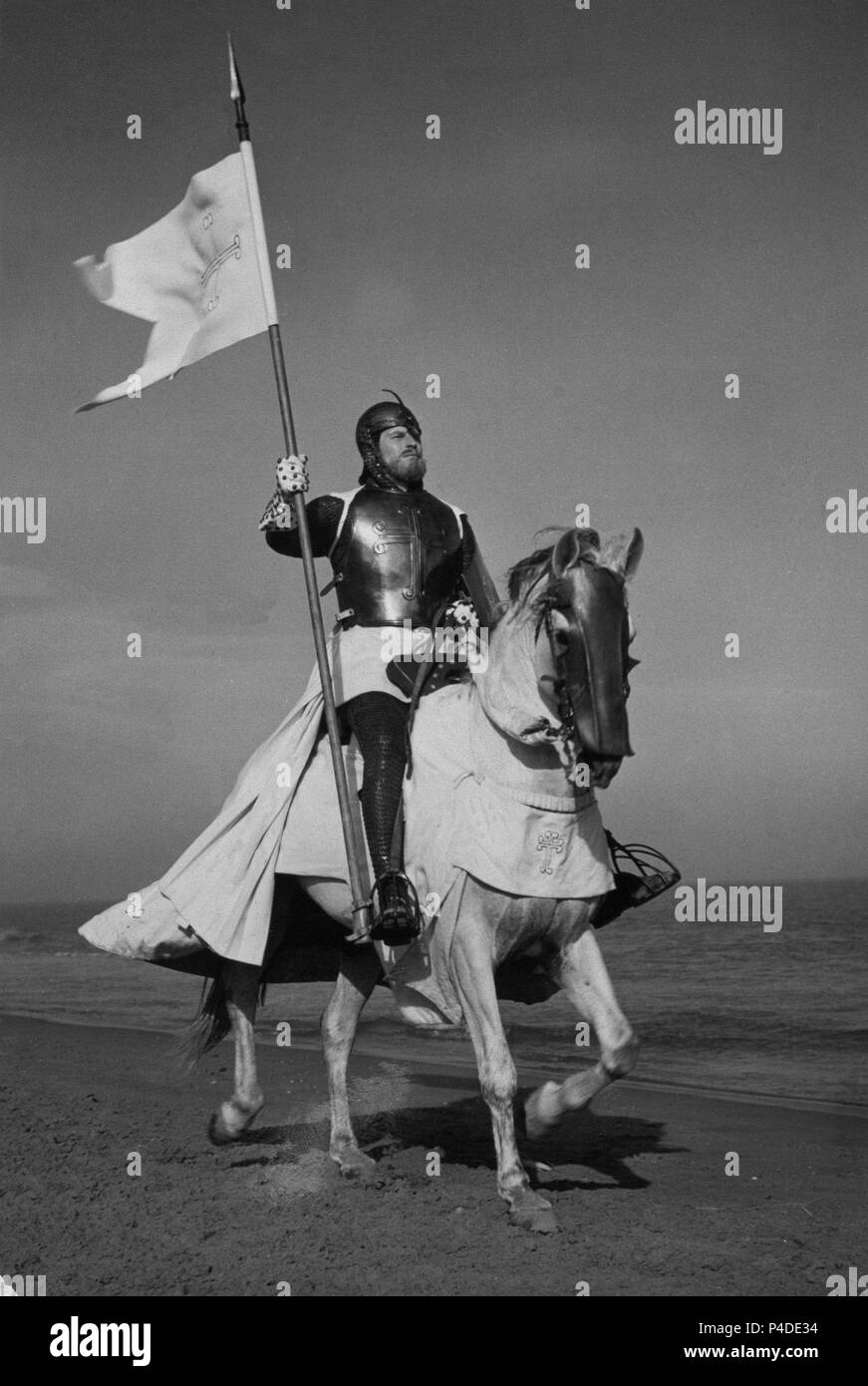 ESCENA DE LA PELICULA 'EL CID' - 1961 - Charlton Heston / Sofia Loren - (Etats-Unis/ESPAÑA COPRODUCCION). Auteur : MANN, ANTHONY. Banque D'Images