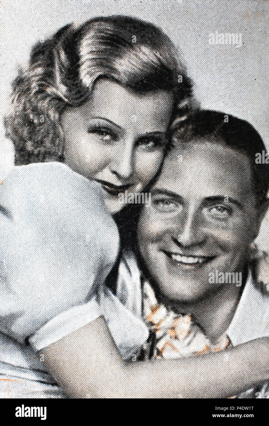 Lilian Harvey (19 janvier 1906- 27 juillet 1968) était une actrice et chanteuse anglo-allemand, Willy Fritsch (27 janvier 1901- 13 juillet 1973) était un acteur de cinéma et de théâtre allemand, un homme populaire et acteur américain de l'époque du film muet au début des années 1960, l'amélioration de la reproduction numérique d'une image historique Banque D'Images