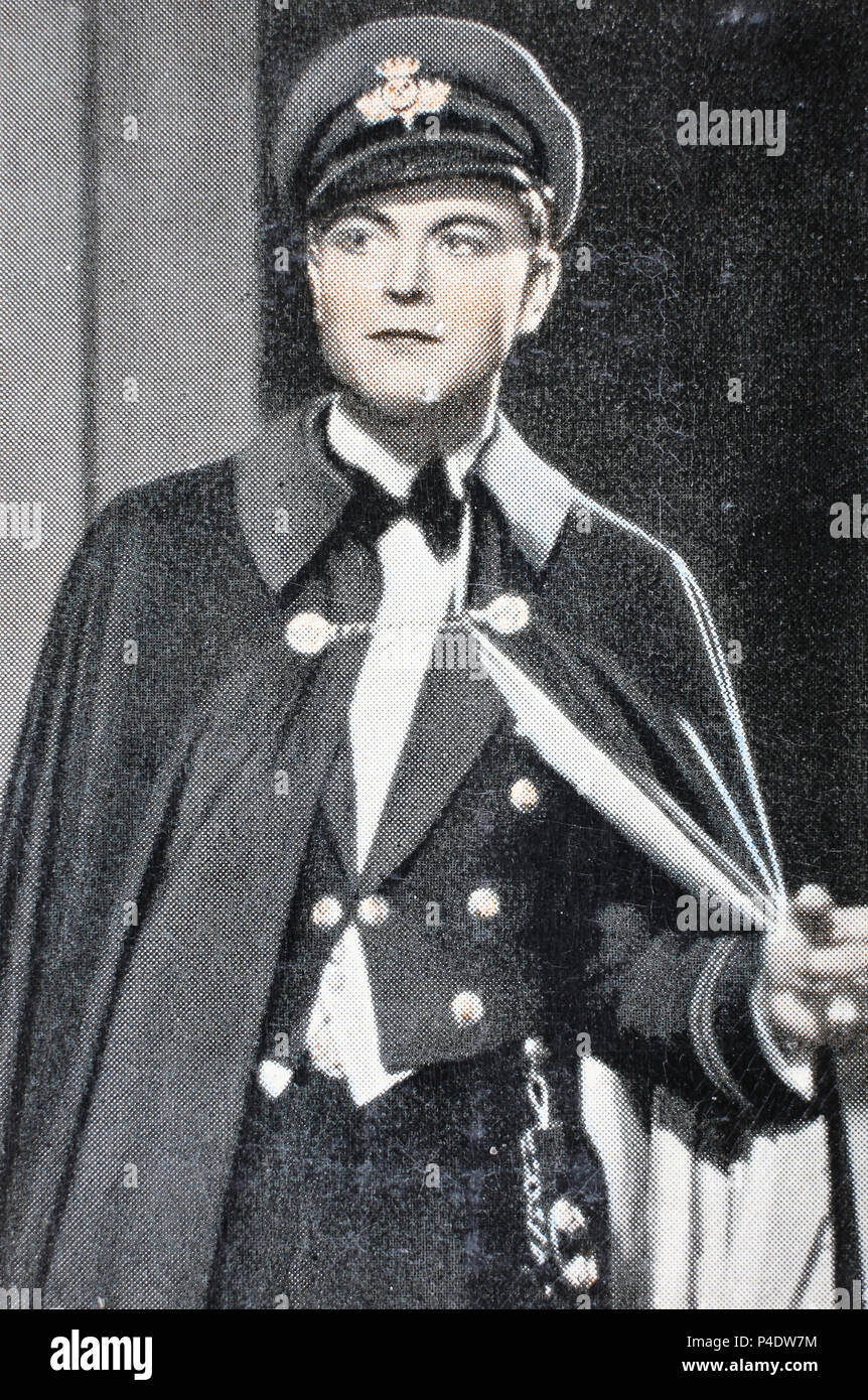 Gustav Fröhlich (21 mars 1902- 22 décembre 1987) était un acteur et réalisateur allemand, l'amélioration numérique reproduction d'une image historique Banque D'Images