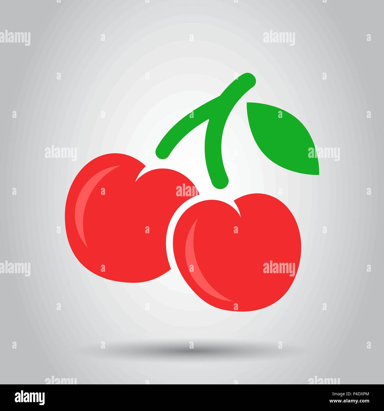 Cherry Berry vector icône. Fruits cerises illustration. Sweet Cherry alimentation saine. Illustration de Vecteur