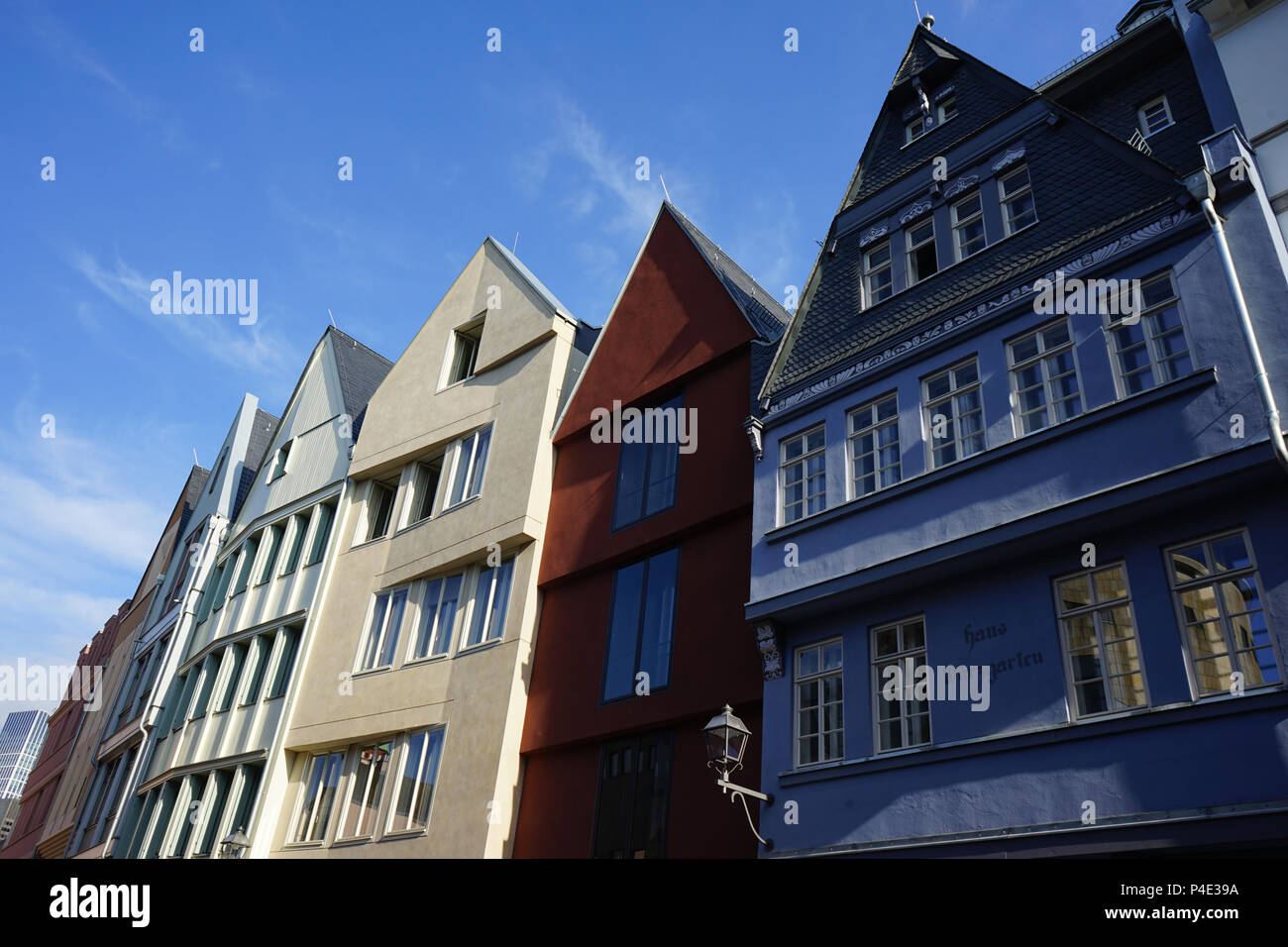 Façades de maisons de la vieille ville nouvelle, Dom-Römer-Projekt, Neue Frankfurter Altstadt, refaire le vieux centre-ville, Frankfurt am Main, Allemagne Banque D'Images