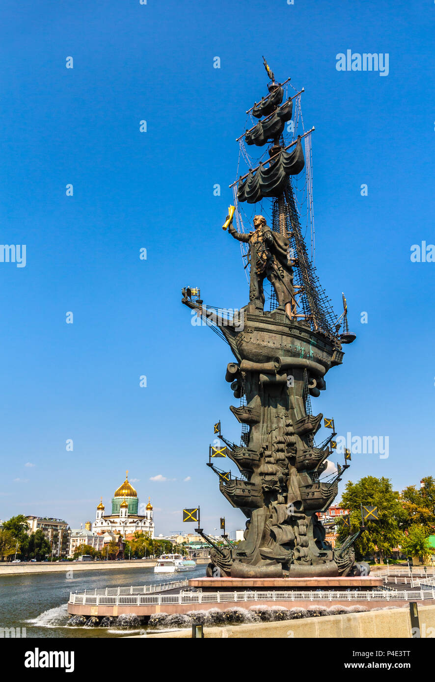 Monument à Pierre le Grand à Moscou, Russie Banque D'Images