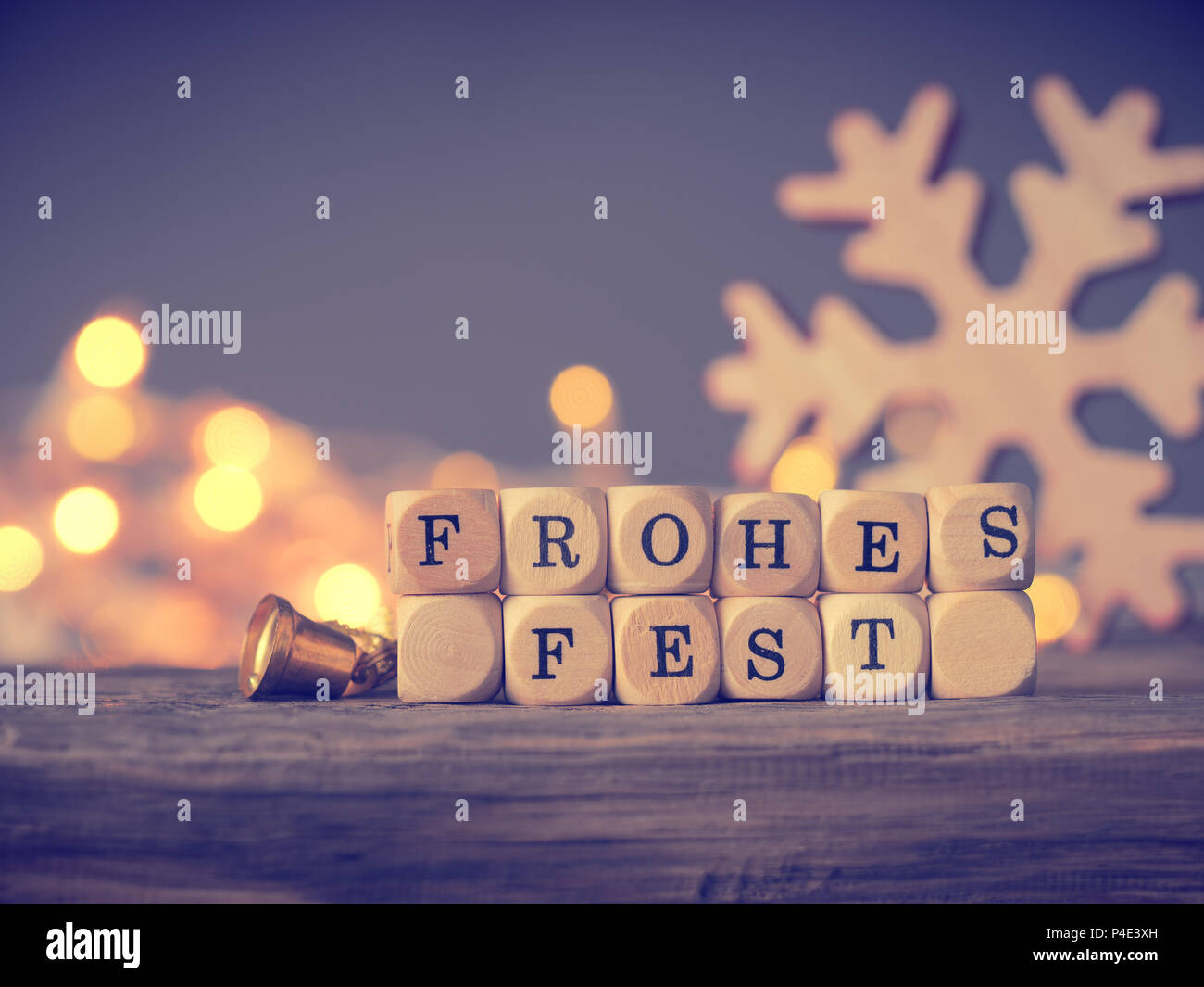 Carte de voeux allemande de noël et nouvel an Banque de photographies et d’images à haute