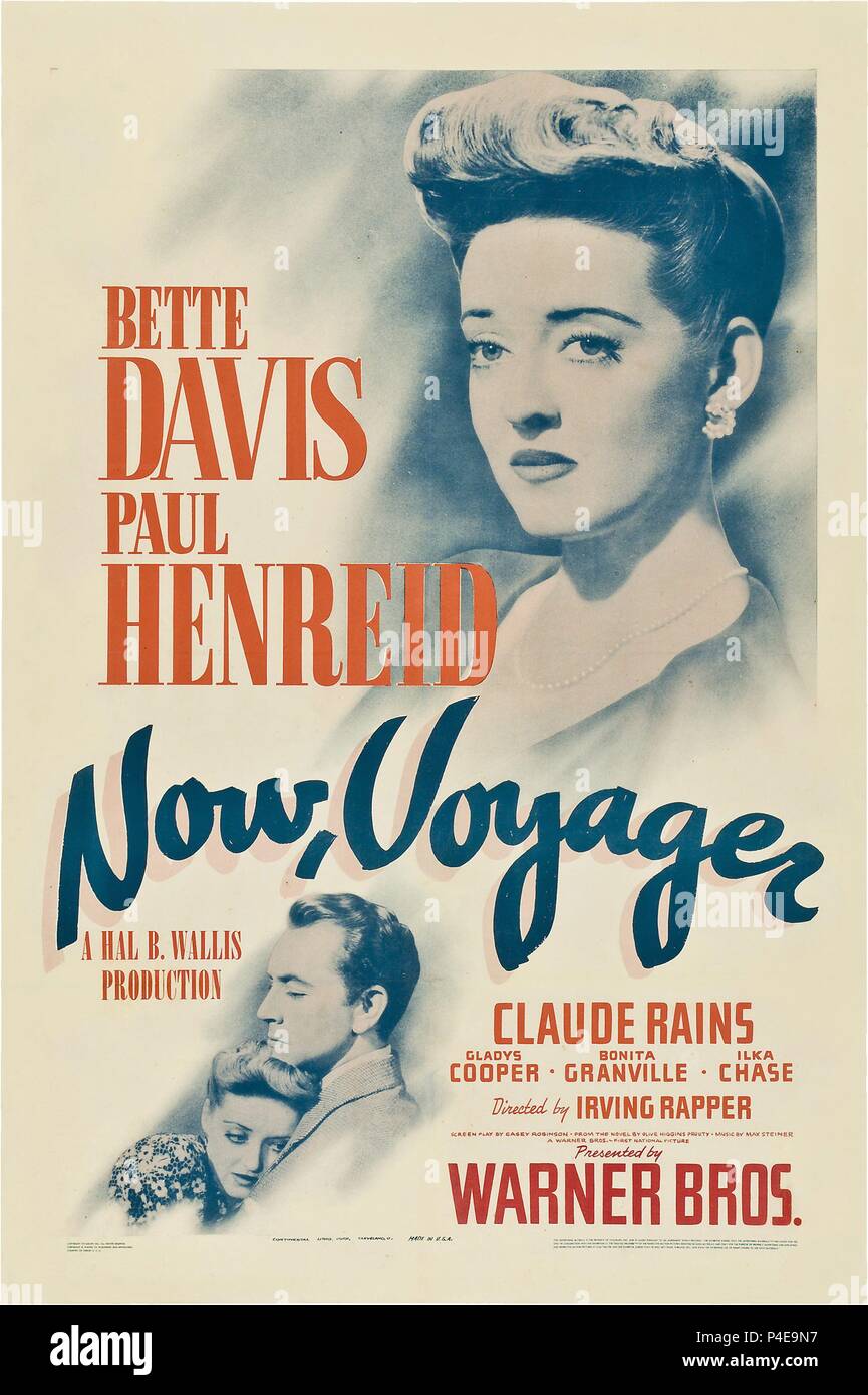 Titre original : Maintenant, voyager. Titre en anglais : Maintenant, voyager. Directeur de film : IRVING RAPPER. Année : 1942. Credit : Warner Brothers / Album Banque D'Images