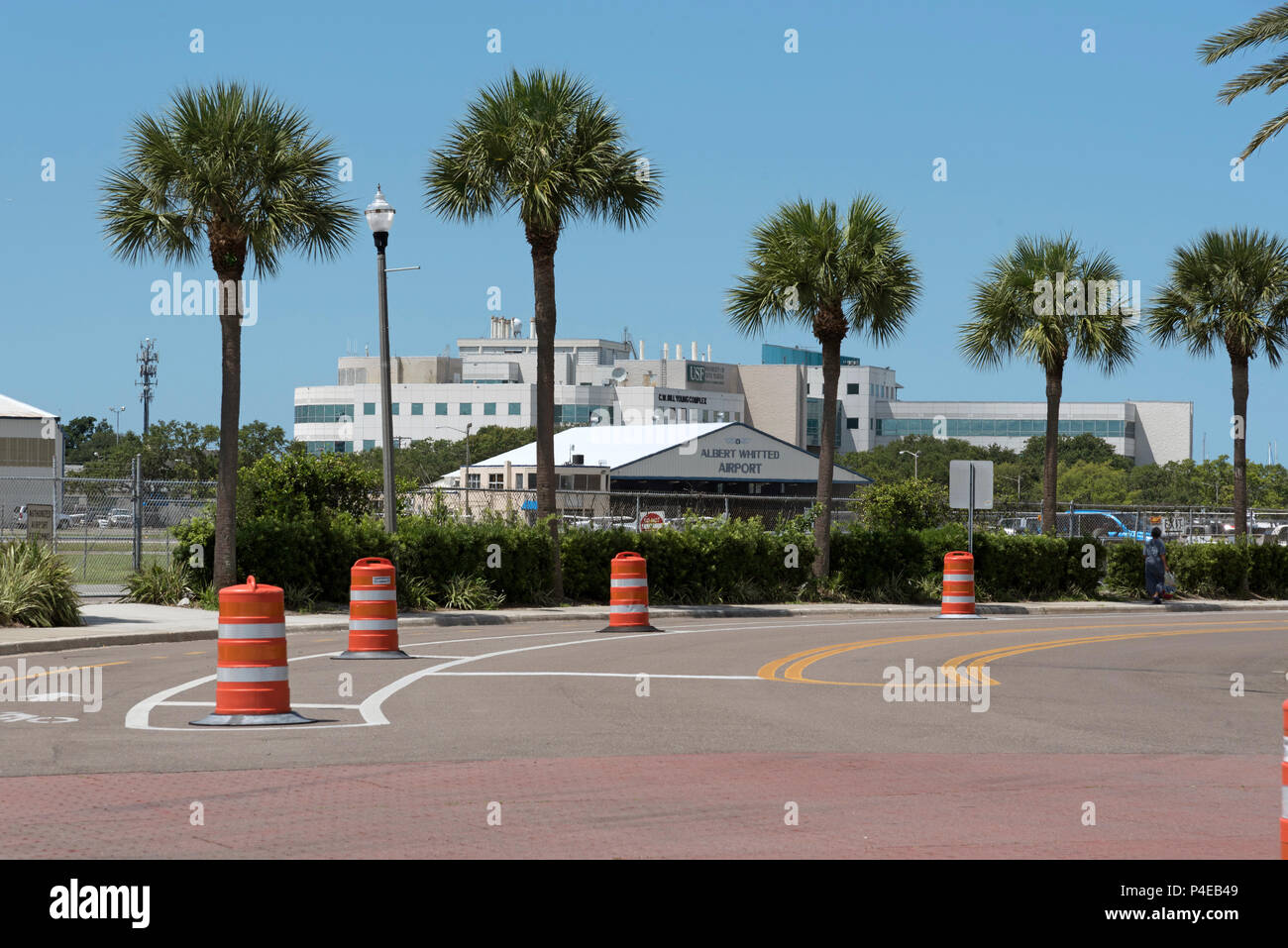 Saint Petersburg, Floride USA. En 2018. L'aéroport Albert Whitted et Université de Floride Sud complexe. Banque D'Images