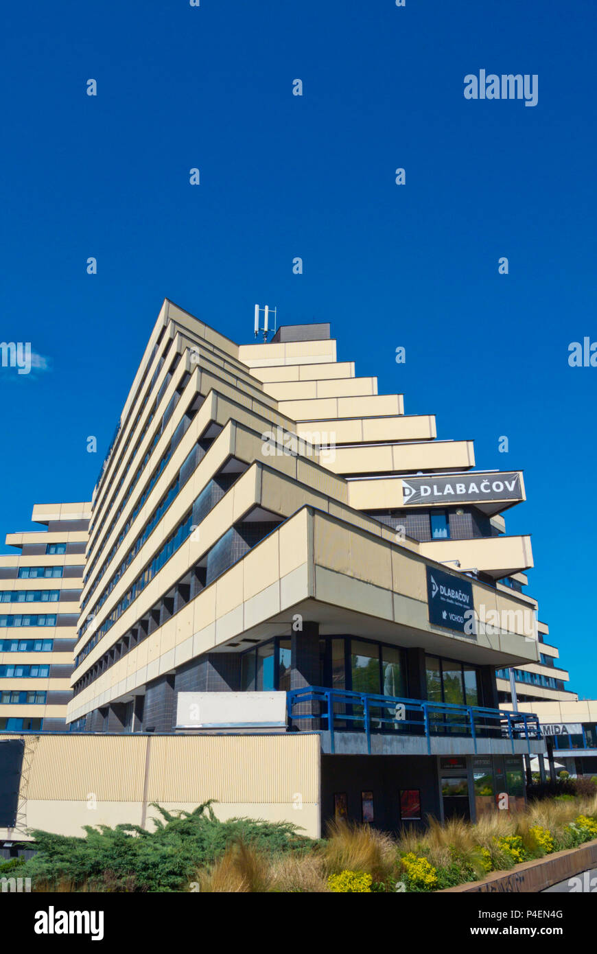 Hôtel Pyramida, Strahov à Prague, République tchèque, Banque D'Images