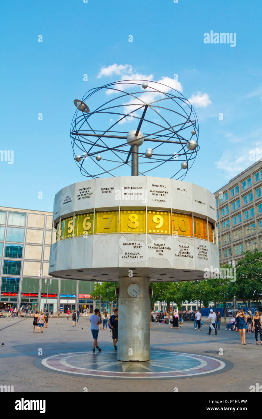 Weltzeituhr, horloge mondiale, Alexanderplatz, Berlin, Allemagne Banque D'Images