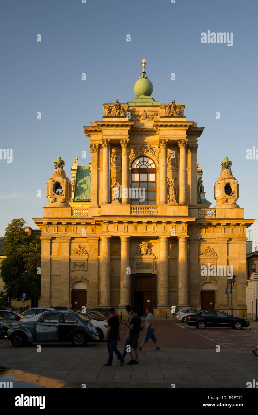 Wniebowziecia Kosciol Baroque NMP j'Oblubienca Swietego Jozefa (Église de l'Assomption de la Vierge Marie et de Saint Joseph dans la ville historique de Varsovie vieux T Banque D'Images