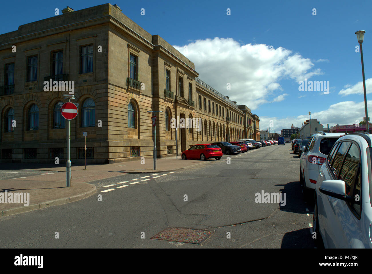 Cour du shérif du comté d'Ayr et bâtiments, Wellington Square, Ayr, Scotland Banque D'Images