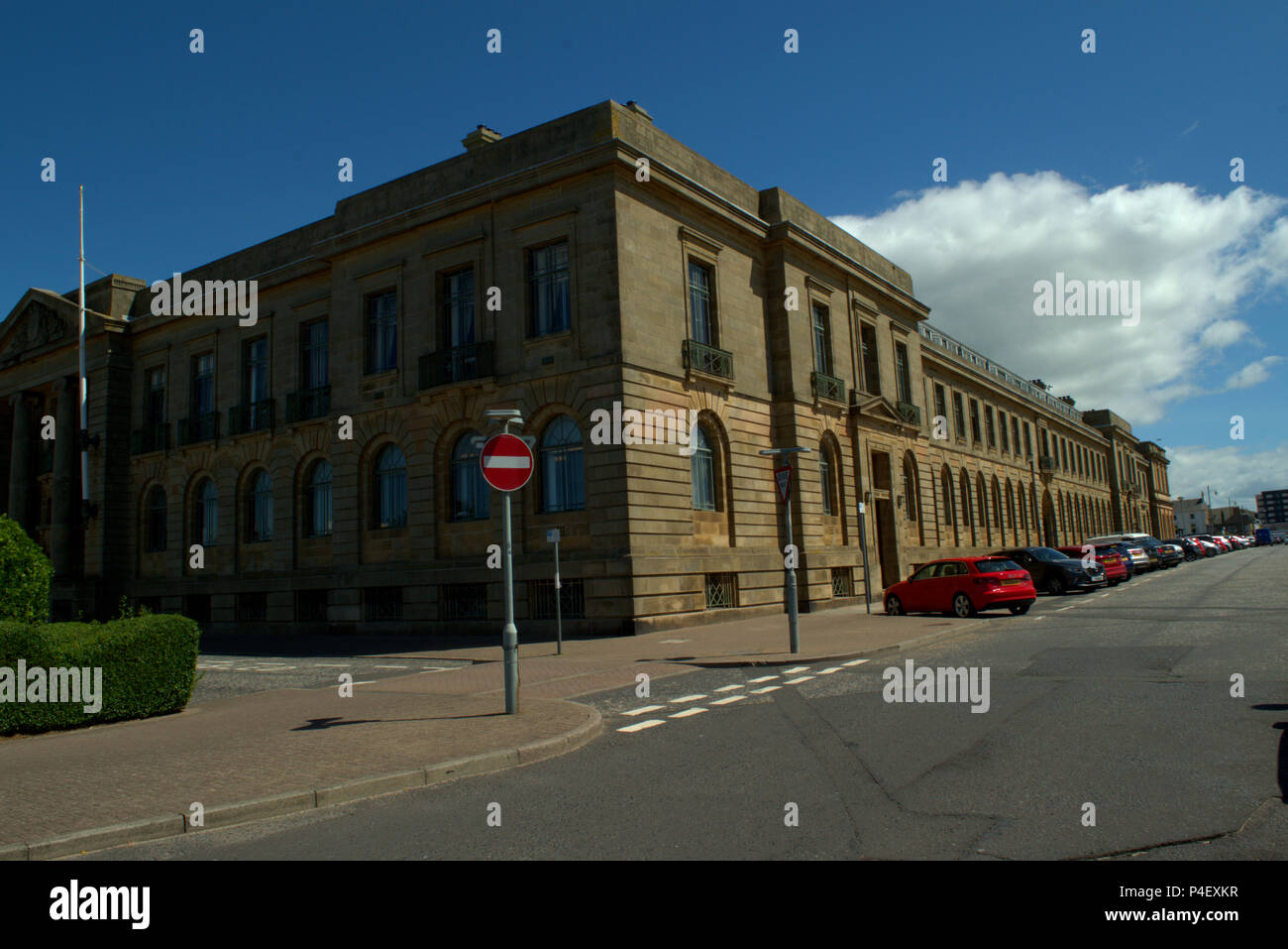 Cour du shérif du comté d'Ayr et bâtiments, Wellington Square, Ayr, Scotland Banque D'Images
