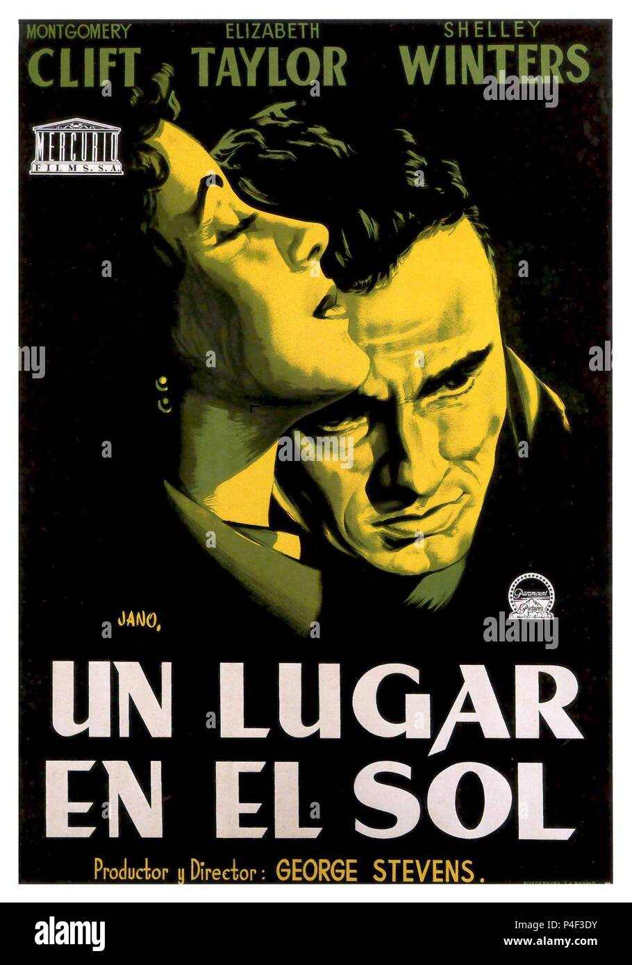 Titre original : UNE PLACE AU SOLEIL. Titre en anglais : UNE PLACE AU SOLEIL. Directeur de film : GEORGE STEVENS. Année : 1951. Credit : PARAMOUNT PICTURES / Album Banque D'Images