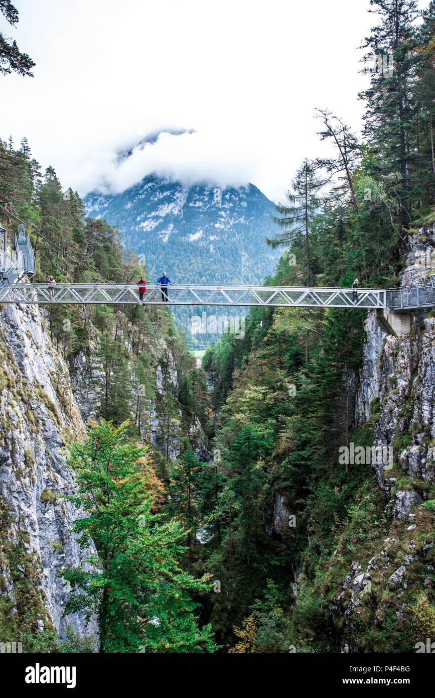 Leutaschklamm - gorge sauvage avec rivière dans les Alpes de l'Allemagne Banque D'Images