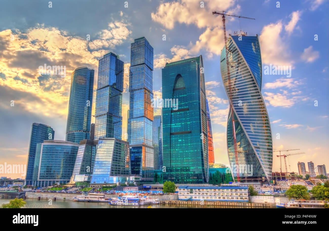 Vue du Centre d'affaires internationales également connu sous le nom de Moscow-City. La Russie Banque D'Images