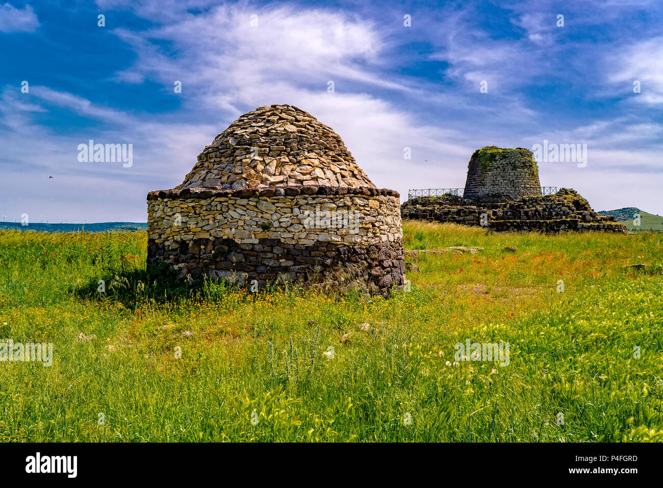 Italie Sardaigne Nuraghe Santu Antine Torralba -sa domo de su re XV siècle av.-L'une des plus importantes de celles existantes. Banque D'Images