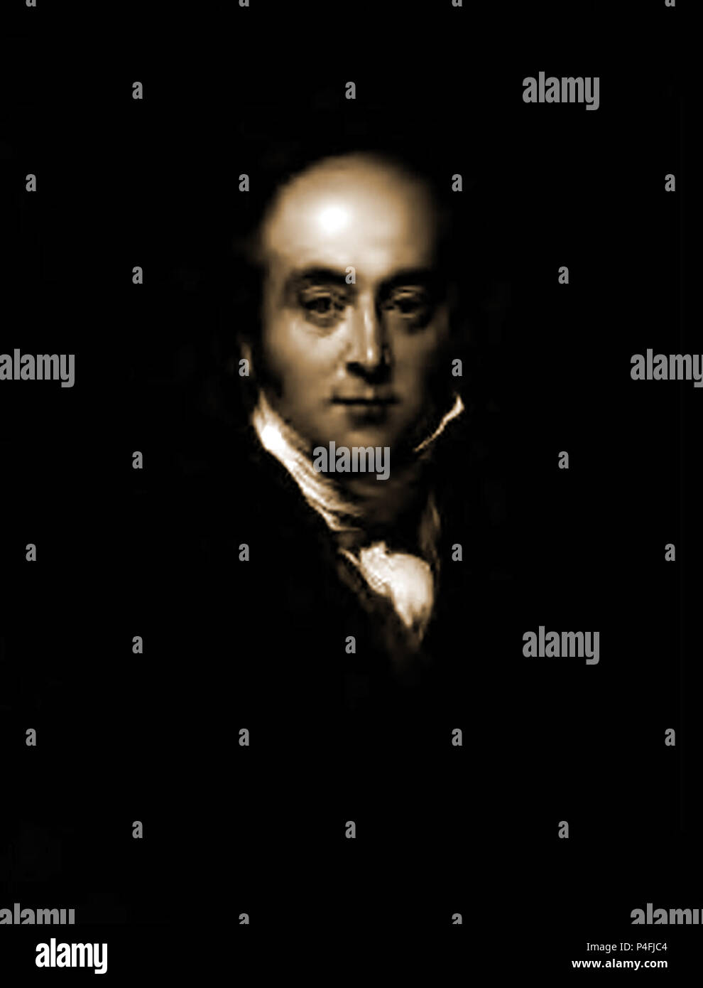 Portrait de sir Thomas Lawrence PRA FRS ( 1769 - 1830) - Peintre de portrait anglais et le quatrième président de l'Académie royale Banque D'Images