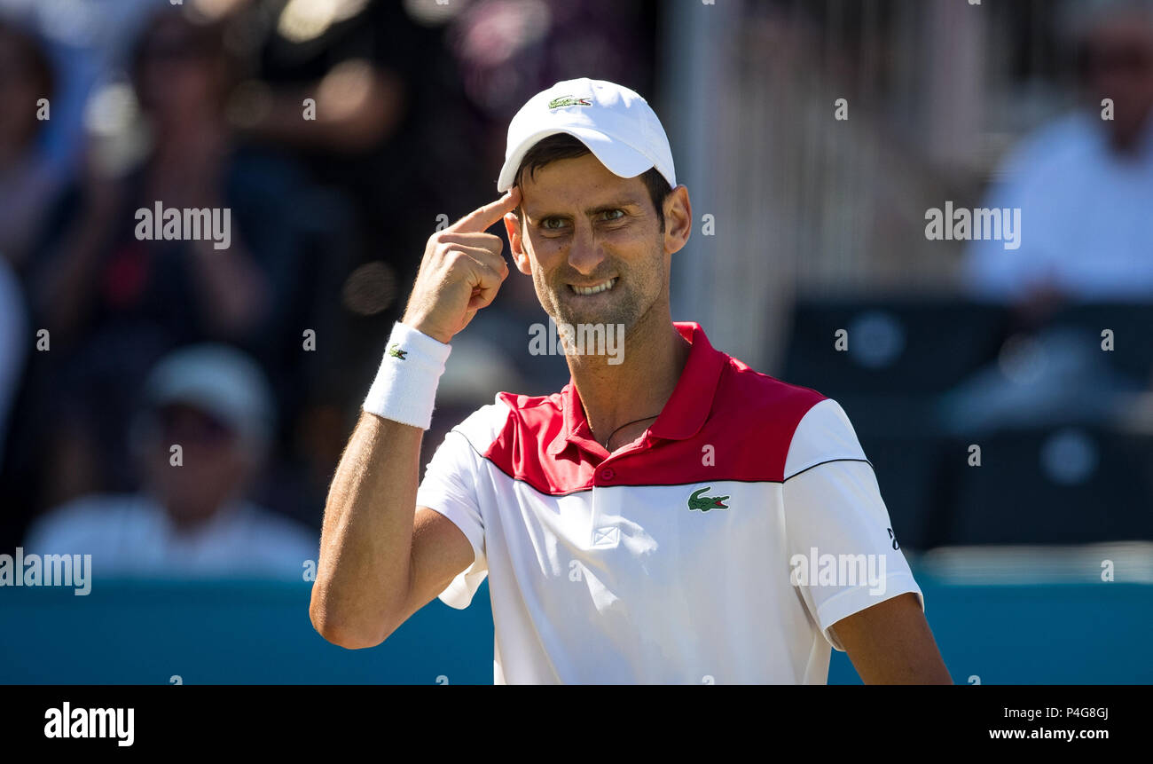 Queens Club, London, UK. 22 juin 2018. Au cours de la masculin du QF à Fever Tree Championships (Queens Tennis Club 2018) Jour 7 au Queen's Club, Londres, Angleterre le 22 juin 2018. Photo par Andy Rowland. Crédit : Andrew Rowland/Alamy Live News Banque D'Images