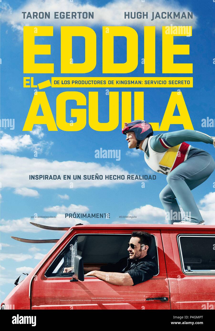 Titre original : EDDIE L'AIGLE. Titre en anglais : EDDIE L'AIGLE. Directeur de film : DEXTER FLETCHER. Année : 2016. Credit : MARV FILMS/SAVILLE PRODUCTIONS/Studio Babelsberg / Album Banque D'Images