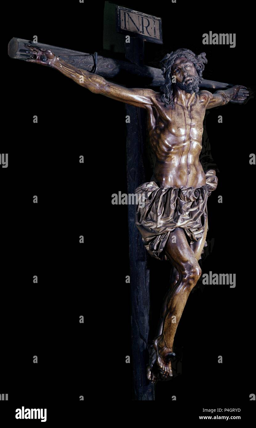 CRISTO DE LA AGONIA - SIGLO XVII. Auteur : Juan de Mesa (1583-1627). Lieu : st. PETER'S CHURCH, VERGARA, GUIPUZCOA, ESPAGNE. Banque D'Images