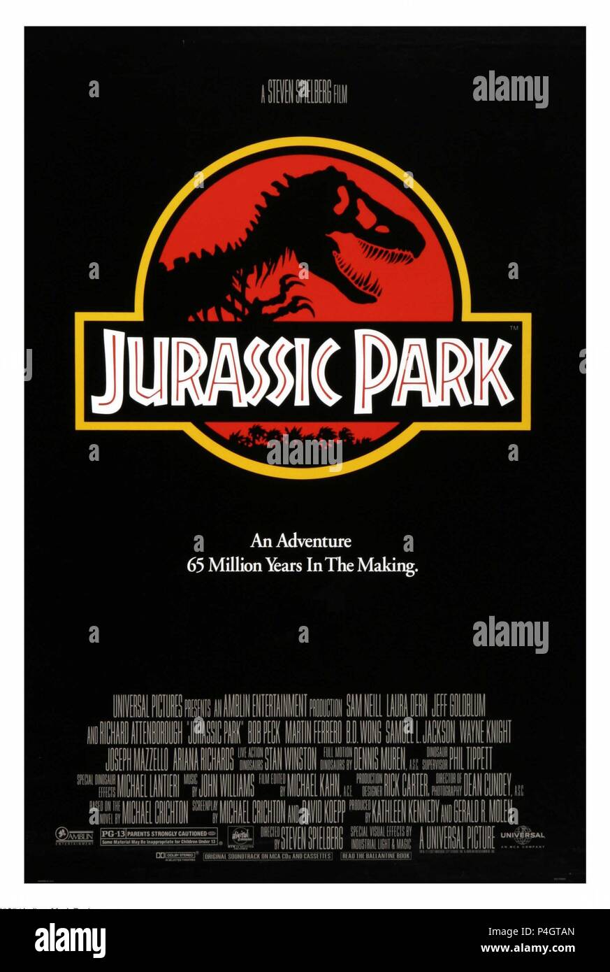 Titre original : JURASSIC PARK. Titre en anglais : JURASSIC PARK. Film Réalisateur : Steven Spielberg. Année : 1993. Credit : AMBLIN/UNIVERSAL / Album Banque D'Images