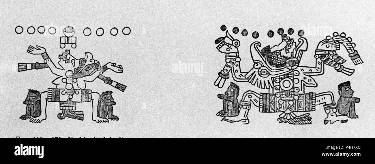 XOCHIQUETZAL LA DIOSA QUE DIO A LUZ A GEMELOS, REGENTA DE LA PRIMERA HORA NOCTURNA Y DEL OESTE. Lieu : INSTITUTO DE COOPERACION IBEROAMERICANA, MADRID, ESPAGNE. Banque D'Images
